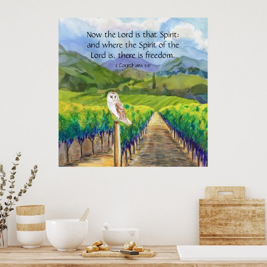 2 Corinthians 3:17 Poster (Keuken)