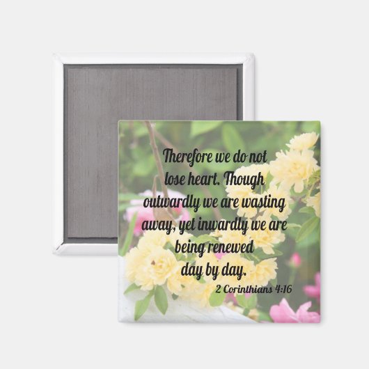 2 Corinthians 4:16 Magneet (Voorkant / Achterkant)