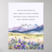 2 Corinthians 4:18, bijbelse muur art Poster (Voorkant)