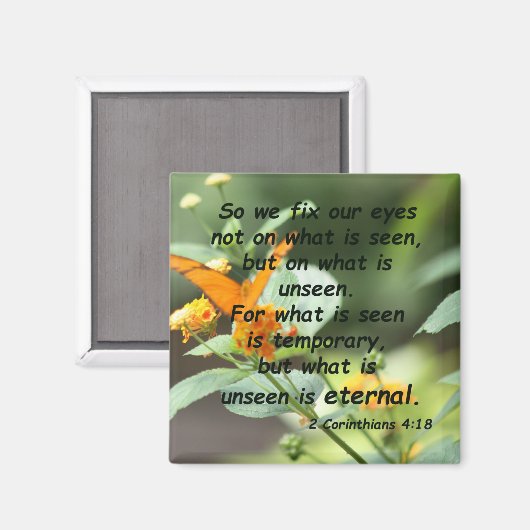 2 Corinthians 4:18 Magneet (Voorkant / Achterkant)