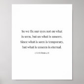 2 Corinthians 4:18 Poster (Voorkant)