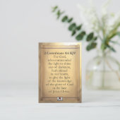 2 Corinthians 4:6 KJV Cards Visitekaartje (Staand voorkant)