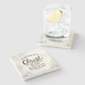 2 Corinthians 5:17 Als iemand in Christus is Stenen Onderzetter (Zijkant)