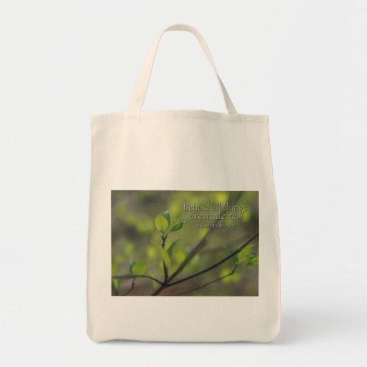 2 Corinthians 5:17 Bekijk alles nieuws Tote Bag (Voorkant)