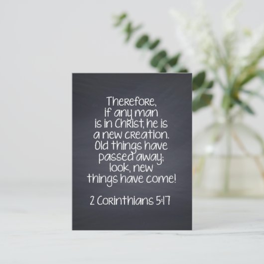 2 Corinthians 5:17 Bijbelversie Briefkaart (Staand voorkant)