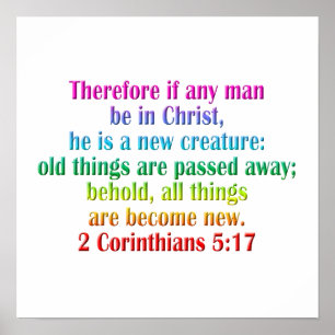 2 Corinthians 5:17 Engels Poster