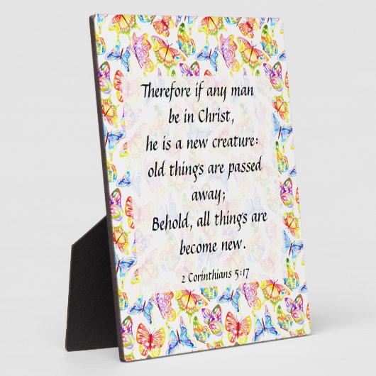 2 Corinthians 5:17 Plaque Fotoplaat (Zijkant)