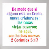 2 Corinthians 5:17 Spaans Poster (Voorkant)