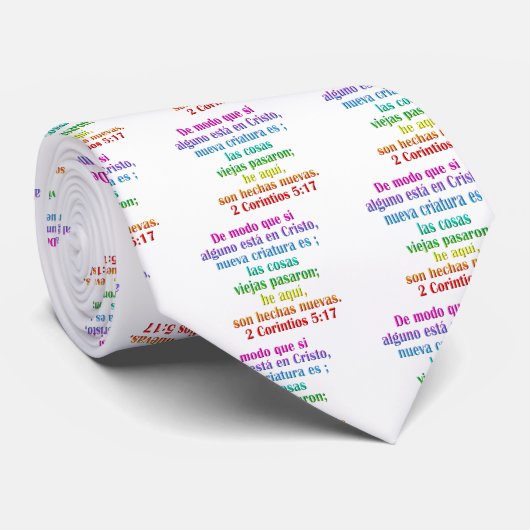 2 Corinthians 5:17 Spaans Stropdas (Opgerold)