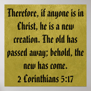 2 Corinthians 5:17 tweeslachtig poster