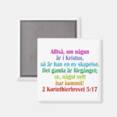2 Corinthians 5:17 Zweeds Magneet (Voorkant / Achterkant)