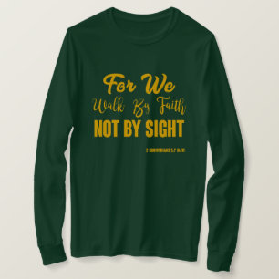 2 Corinthians 5:7 Bijbel Verse KJV Citaat Vrouwen T-shirt