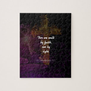 2 Corinthians 5:7 Bijbelcitaat Verse over geloof Legpuzzel