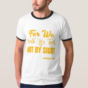 2 Corinthians 5:7 Bijbelverse KJV Citaat Mannen Ri T-shirt