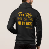 2 Corinthians 5:7 Bijbelverse KJV Full-Zip Mannen Hoodie (Achterkant)
