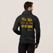 2 Corinthians 5:7 Bijbelverse KJV Full-Zip Mannen Hoodie (Achterkant volledig)