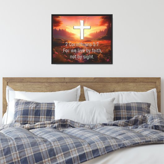 2 Corinthians 5:7 Canvas Afdruk (Insitu (Slaapkamer))