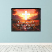 2 Corinthians 5:7 Canvas Afdruk (Insitu (Houten vloer))