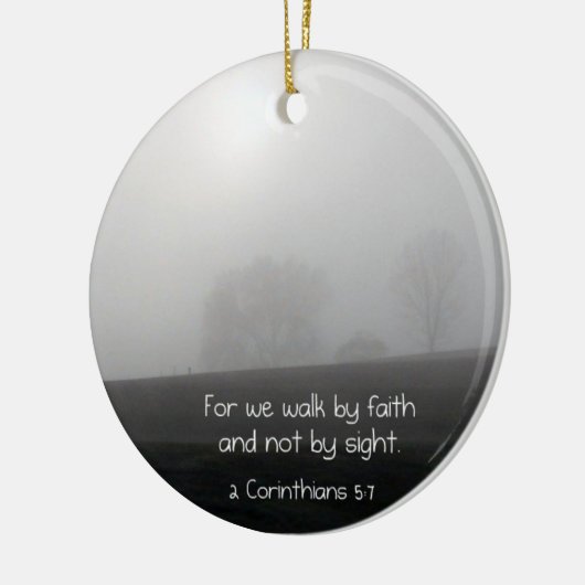 2 Corinthians 5:7 Keramisch Ornament (Links)