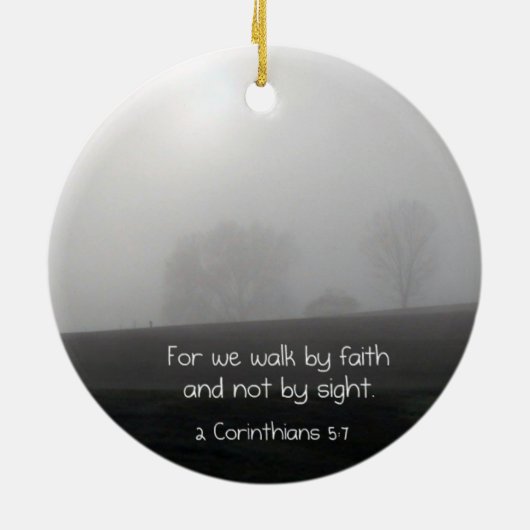 2 Corinthians 5:7 Keramisch Ornament (Achterkant)