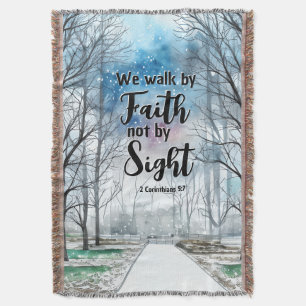 2 Corinthians 5:7 Loop door Faith niet door Sight Deken