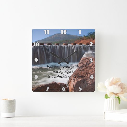 2 Corinthians 5:7 Stempstenen Vierkante Klok (Huis)