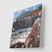 2 Corinthians 5:7 Stempstenen Vierkante Klok (Hoek)