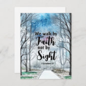 2 Corinthians 5:7 Walby Faith Bible Flat Kaart (Voorkant / Achterkant)