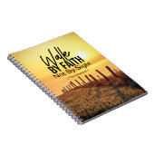 2 Corinthians 5:7 Walby Faith Bible Verse Sunset Notitieboek (Rechterzijde)