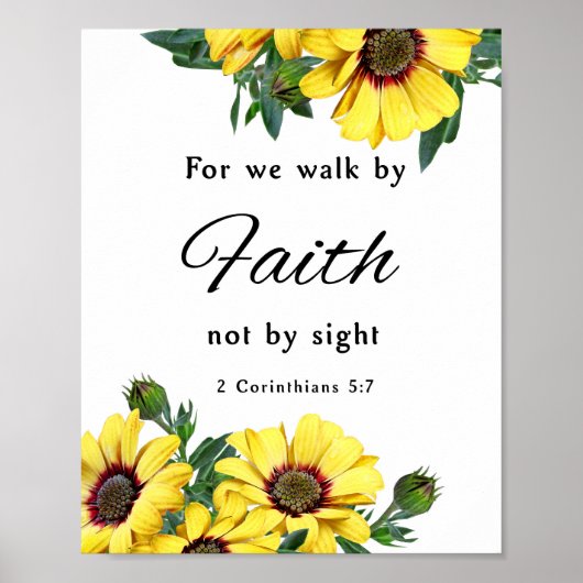 2 Corinthians 5:7, want we lopen door de gelovigen Poster (Voorkant)