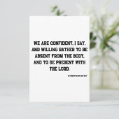 2 Corinthians 5:8 KJV Bijbelscriptgroet Kaart (Staand voorkant)