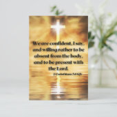 2 Corinthians 5:8 KJV Bijbelscriptie Pic Greeting Kaart (Staand voorkant)