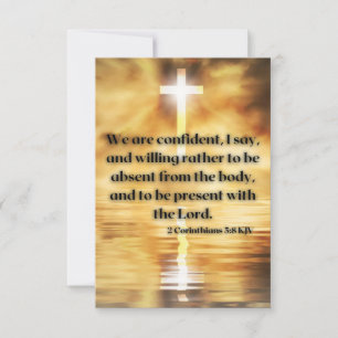 2 Corinthians 5:8 KJV Bijbelscriptie Pic Greeting Kaart
