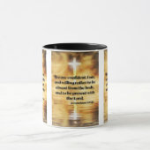 2 Corinthians 5:8 KJV Bijbelscripts Pic Two-Tone Mok (Midden)