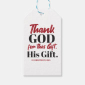 2 Corinthians 9:15 tweeslachtig ontwerp I Cadeaulabel (Voorkant)