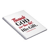 2 Corinthians 9:15 tweeslachtig ontwerp I Notitieboek (Rechterzijde)