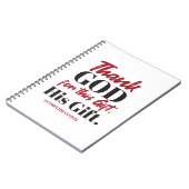 2 Corinthians 9:15 tweeslachtig ontwerp I Notitieboek (Linkerzijde)