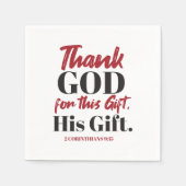 2 Corinthians 9:15 tweeslachtig ontwerp I Servet (Voorkant)