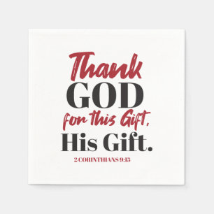 2 Corinthians 9:15 tweeslachtig ontwerp I Servet