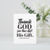 2 Corinthians 9:15 tweeslachtig ontwerp II Briefkaart (Staand voorkant)