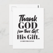 2 Corinthians 9:15 tweeslachtig ontwerp II Briefkaart (Voorkant / Achterkant)