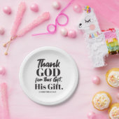 2 Corinthians 9:15 tweeslachtig ontwerp II Papieren Bordje (Feest)