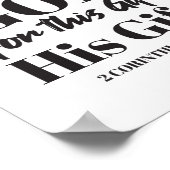 2 Corinthians 9:15 tweeslachtig ontwerp II Poster (Hoek)