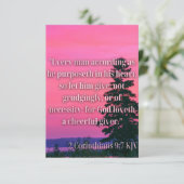 2 Corinthians 9:7 KJV Bijbelverse platte groet Kaart (Staand voorkant)
