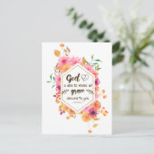 2 Corinthians 9:8 God kan genade overheersen Briefkaart (Staand voorkant)