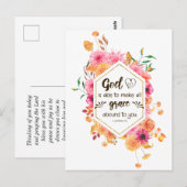 2 Corinthians 9:8 God kan genade overheersen Briefkaart (Voorkant / Achterkant)