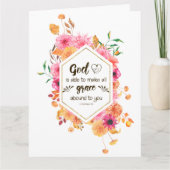 2 Corinthians 9:8 God kan genade overheersen Kaart (Voorkant)