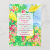 2 Corinthians Scripture Bible God's Grace Flowers Briefkaart (Voorkant)