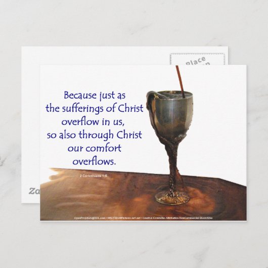 2 Corithians overstromend ijs/lijden Briefkaart (Voorkant / Achterkant)