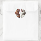 2 Country Chickens Boerderij Barnyard Wedding Ronde Sticker (Tas)